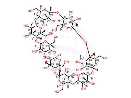 Chemical structure of 3A-Amino-3a-deoxy-(2as,3as)-γ-cyclodextrin Hydrate