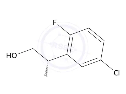 Chemical structure of (S)-2-amino-2-(5-chloro-2-fluorophenyl)ethan-1-ol