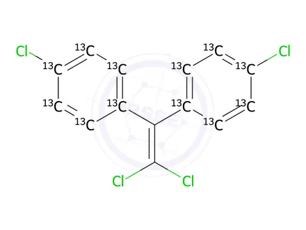 Chemical structure of p,p'-DDE-13C12