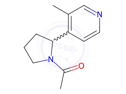 Chemical structure of 1-(2-(3-Methylpyridin-4-yl)pyrrolidin-1-yl)ethanone