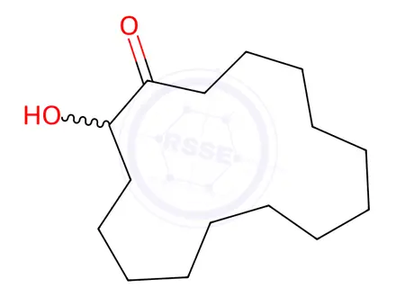 Chemical structure of 2-Hydroxycyclopentadecanone