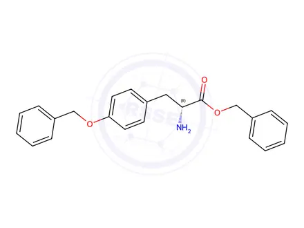 Chemical structure of (R)-Benzyl 2-amino-3-(4-(benzyloxy)phenyl)propanoate