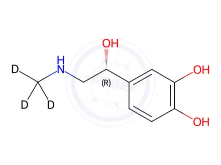 Chemical structure of L-(-)-Epinephrine-[D3]