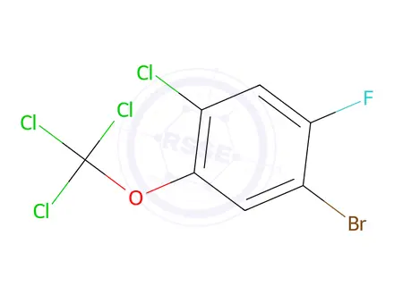 Chemical structure of 1-Bromo-4-chloro-2-fluoro-5-(trichloromethoxy)benzene