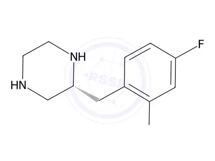 Chemical structure of (R)-2-(2,4-Difluorobenzyl)piperazine