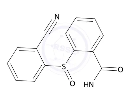 Chemical structure of 2-((2-Cyanophenyl)sulfinyl)-N-methylbenzamide
