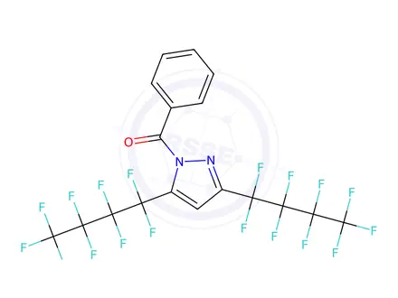 Chemical structure of (3,5-Bis(perfluorobutyl)-1H-pyrazol-1-yl)(phenyl)methanone