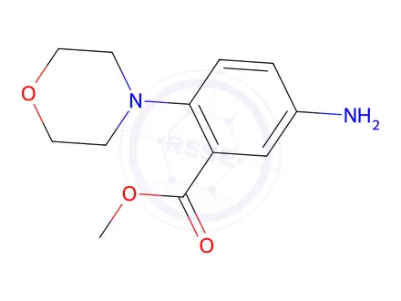 Chemical structure of 5-Amino-2-(4-morpholinyl)benzoic acid methyl ester