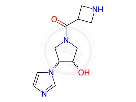 Chemical structure of Azetidin-3-yl(3-hydroxy-4-(1H-imidazol-1-yl)pyrrolidin-1-yl)methanone