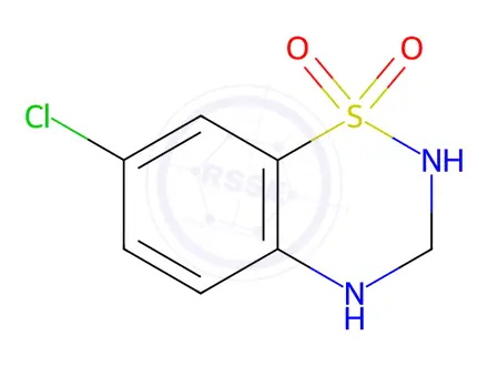 Chemical structure of 7-Chloro-3,4-dihydro-2H-1,2,4-benzothiadiazine-1,1-dioxide