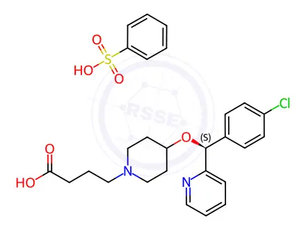 Chemical structure of BEPOTASTINE BESILATE