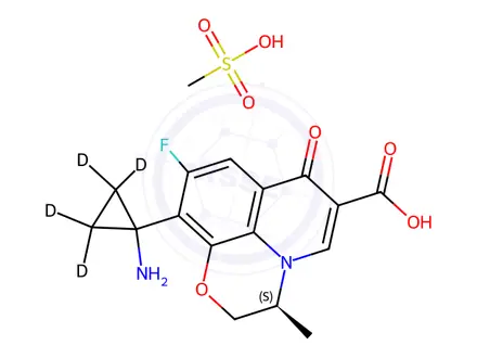 Chemical structure of Pazufloxacin-d4 Mesylate