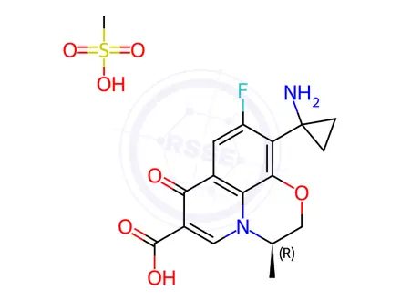 Chemical structure of (R)-Pazufloxacin Mesylate