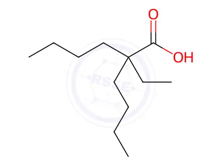 Chemical structure of .alpha.-Butyl-.alpha.-ethylcaproic acid
