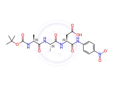 Chemical structure of Boc-Ala-Ala-Asp-pNA
