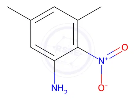 Chemical structure of Benzenamine, 3,5-dimethyl-2-nitro-