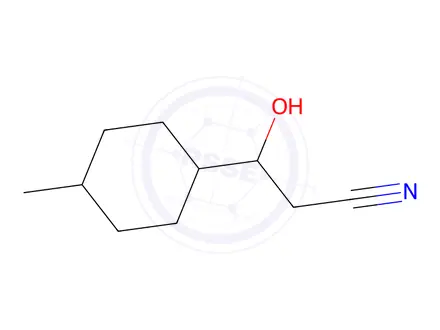 Chemical structure of 3-Hydroxy-3-(4-methylcyclohexyl)propanenitrile