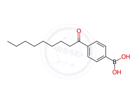 Chemical structure of 4-Nonanoylphenylboronic acid