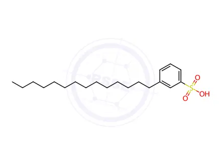 Chemical structure of tetradecylbenzenesulphonic acid