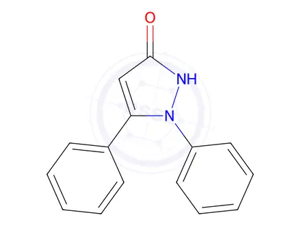 Chemical structure of 1,2-Dihydro-1,5-diphenyl-3H-pyrazol-3-one