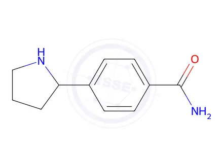 Chemical structure of 4-(Pyrrolidin-2-yl)benzamide