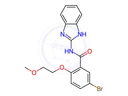 Chemical structure of N-(1H-Benzo[d]imidazol-2-yl)-5-bromo-2-(2-methoxyethoxy)benzamide
