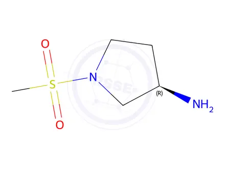Chemical structure of (3R)-1-Methanesulfonylpyrrolidin-3-amine
