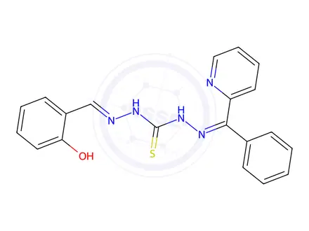 Chemical structure of 1-(phenyl-2-pyridyl)carbylidene-5-salicylidenethiocarbohydrazone