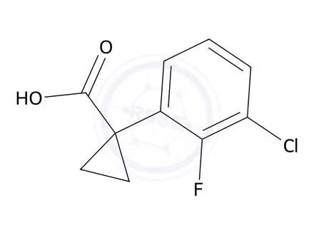Chemical structure of 1-(3-Chloro-2-fluorophenyl)cyclopropanecarboxylic Acid