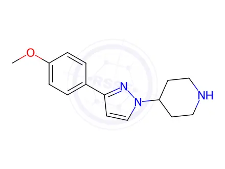Chemical structure of 4-(3-(4-METHOXYPHENYL)-1H-PYRAZOL-1-YL)PIPERIDINE