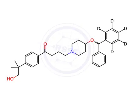 Chemical structure of Hydroxy Ebastine-d5