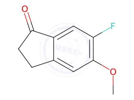 Chemical structure of 6-Fluoro-5-methoxy-indan-1-one
