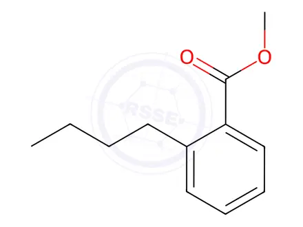 Chemical structure of Benzoic acid, 2-butyl-, methyl ester
