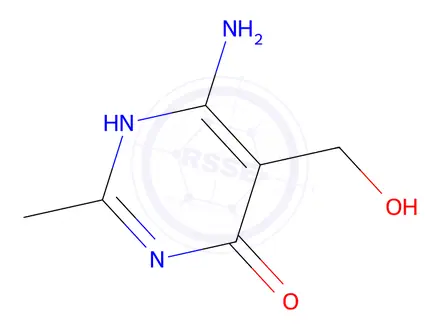 Chemical structure of 6-Amino-5-(hydroxymethyl)-2-methylpyrimidin-4-ol
