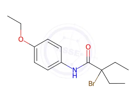 Chemical structure of 2-bromo-4'-ethoxy-2-ethylbutyranilide