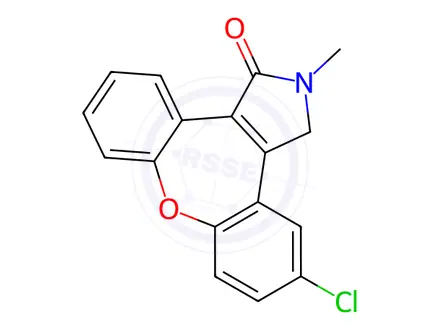 Chemical structure of Asenapine Maleate Impurity 13 (2,3-Dihydro-1-oxo Asenapine)