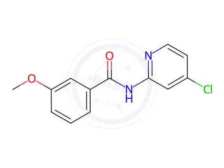 Chemical structure of Benzamide, N-(4-chloro-2-pyridinyl)-3-methoxy-