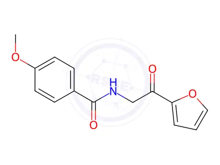 Chemical structure of N-(2-(Furan-2-yl)-2-oxoethyl)-4-methoxybenzamide