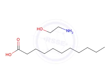 Chemical structure of undecanoic acid, compound with 2-aminoethanol (1:1)