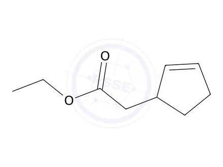 Chemical structure of ethyl 2-(cyclopent-2-en-1-yl)acetate