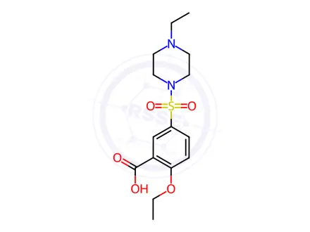 Chemical structure of 2-Ethoxy-5-((4-ethylpiperazin-1-yl)sulfonyl)benzoic Acid