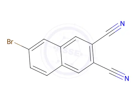 Chemical structure of 6-Bromo-2,3-dicyanonaphthalene