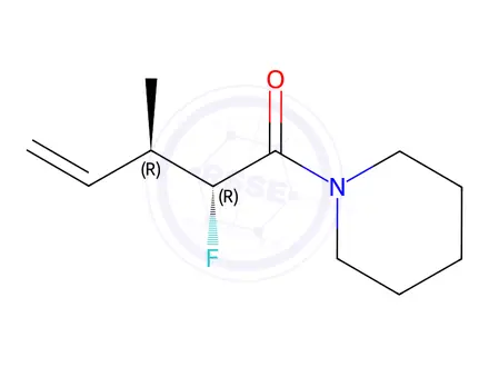 Chemical structure of Piperidine, 1-(2-fluoro-3-methyl-1-oxo-4-pentenyl)-, (R*,R*)-(9CI)