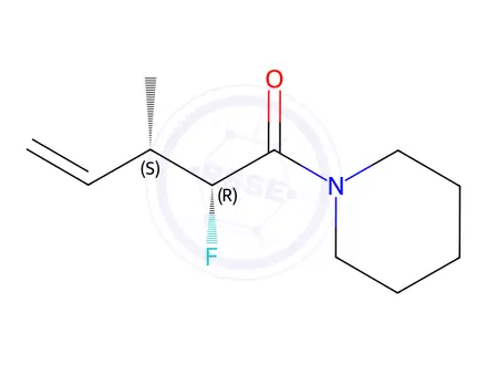 Chemical structure of Piperidine, 1-(2-fluoro-3-methyl-1-oxo-4-pentenyl)-, (R*,S*)-(9CI)