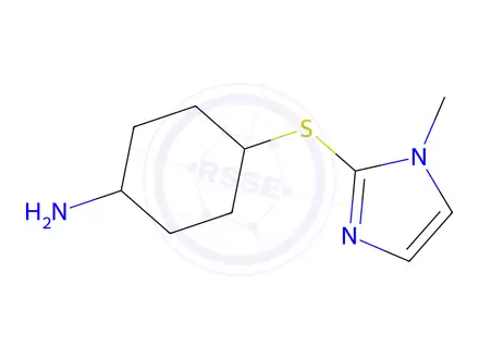Chemical structure of 4-((1-Methyl-1h-imidazol-2-yl)thio)cyclohexan-1-amine