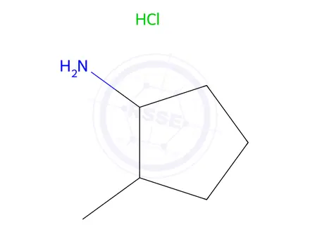 Chemical structure of 2-methylcyclopentan-1-amine hydrochloride