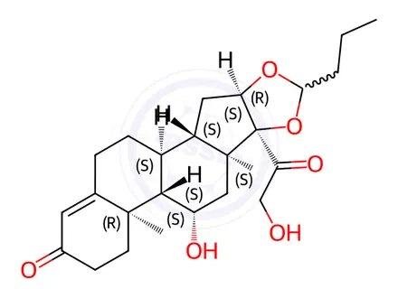 Chemical structure of Budesonide EP Impurity G (Budesonide USP Related Compound G, 1,2-Dihydro Budesonide) (Mixture of Diastereomers)