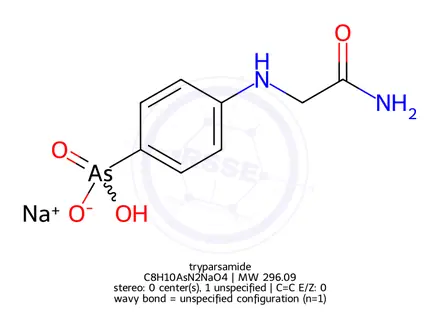 Chemical structure of tryparsamide