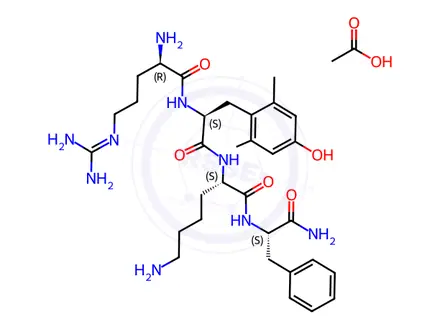 Chemical structure of Elamipretide Acetate