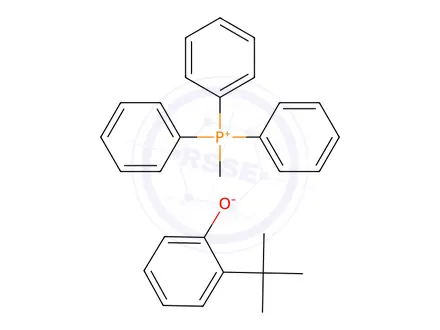 Chemical structure of methyltriphenylphosphonium, salt with 2-tert-butylphenol (1:1)
